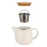TETERA MONA DE PORCELANA Y TAPA MADERA 1 L - Imagen 2